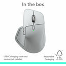 Logitech 910-007574 MX Master 4 for Mac, Ergonomic Bluetooth Mouse -White silver