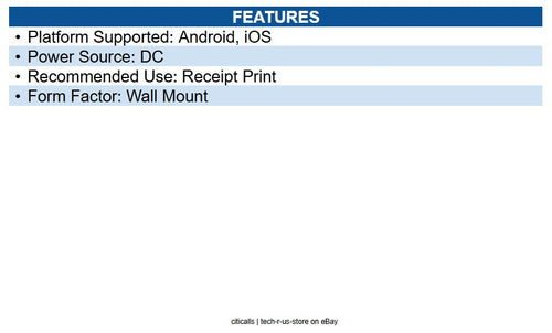 Custom America 911MX010100733 P3L Direct Thermal Printer Monochrome - Wall Mount