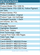 Canon 9198B001 PGI-1200 XL Original Ink Cartridge - Inkjet - High Yield