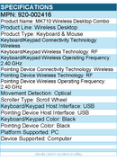 Logitech 920-002416 MK710 Wireless Keyboard and Mouse Combo for Windows