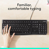 Logitech 920-002478 K120 Plug-and-Play USB Keyboard - Black