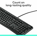 Logitech 920-002478 K120 Plug-and-Play USB Keyboard - Black