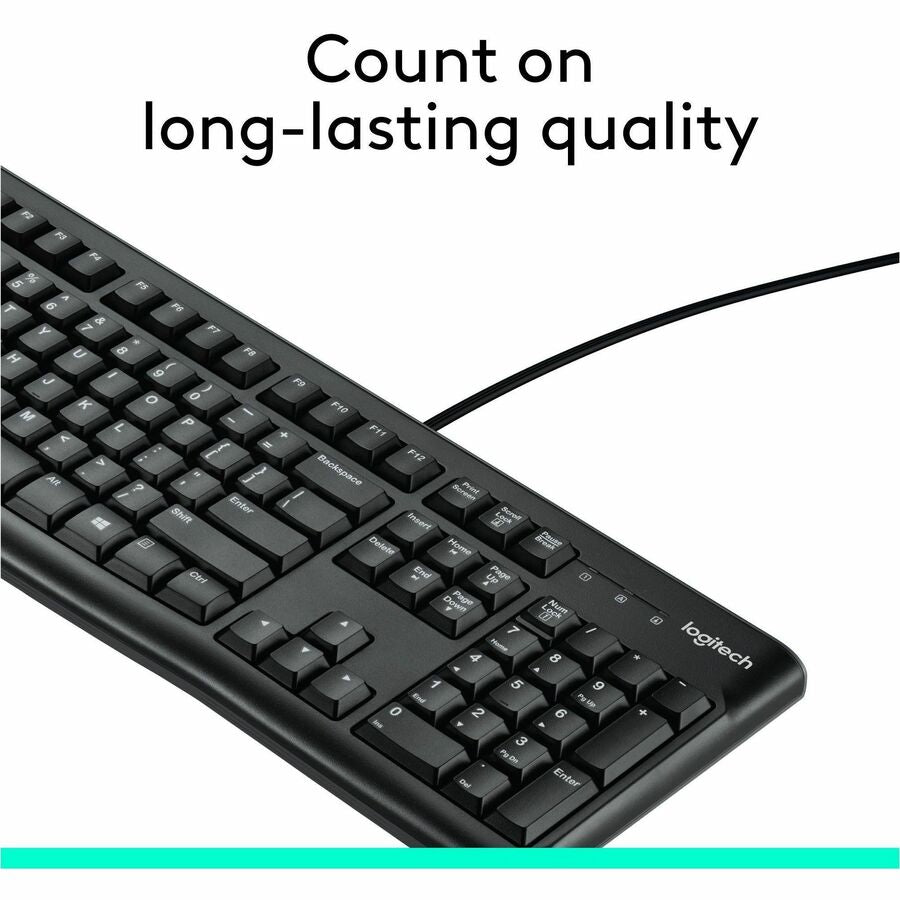 Logitech 920-002478 K120 Plug-and-Play USB Keyboard - Black