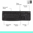 Logitech 920-002478 K120 Plug-and-Play USB Keyboard - Black