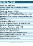 Logitech 920-002565 MK120 Wired Keyboard and Mouse Combo for Windows