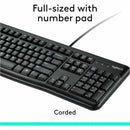 Logitech 920-002565 MK120 Wired Keyboard and Mouse Combo for Windows