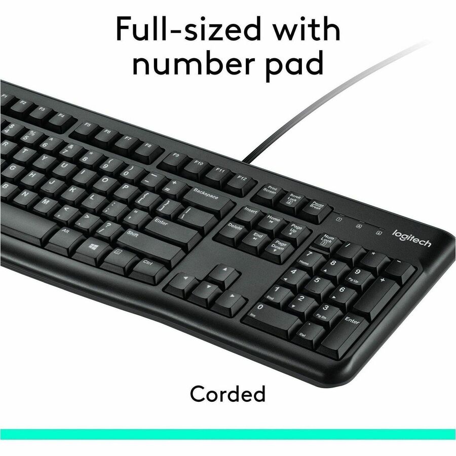 Logitech 920-002565 MK120 Wired Keyboard and Mouse Combo for Windows