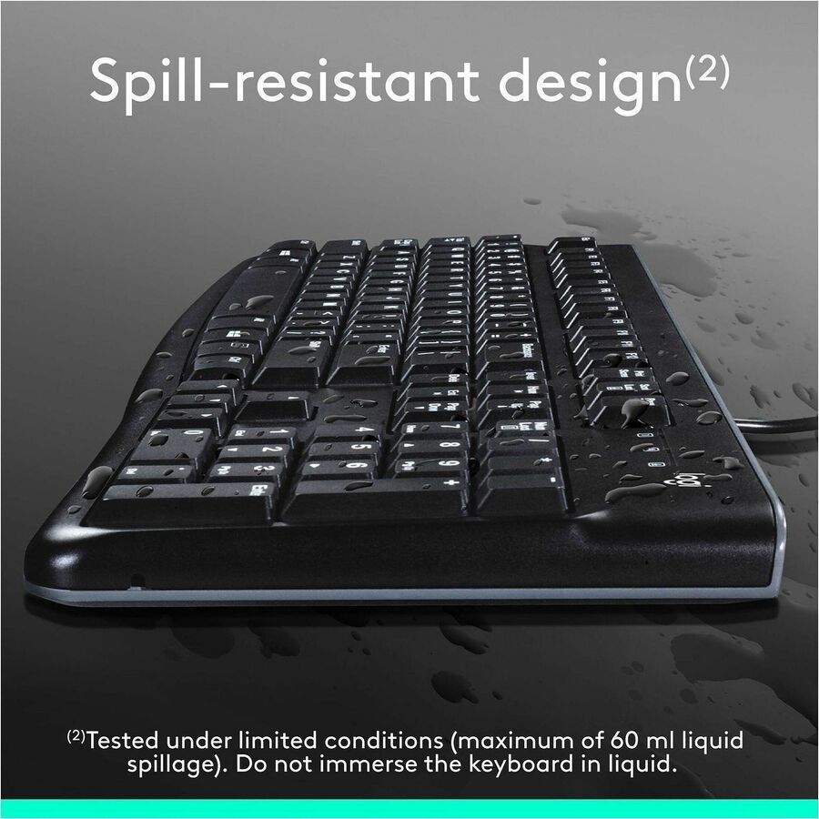 Logitech 920-002565 Keyboard & Mouse Desktop Mk120 Wired USB Retail