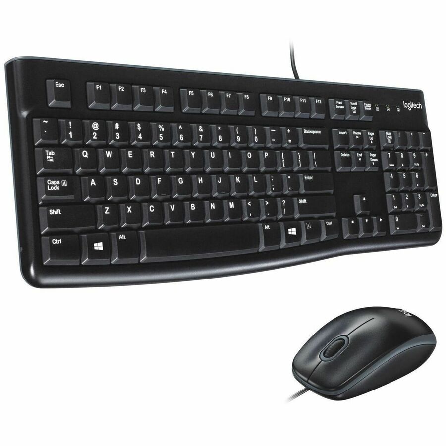 Logitech 920-002565 Keyboard & Mouse Desktop Mk120 Wired USB Retail ...