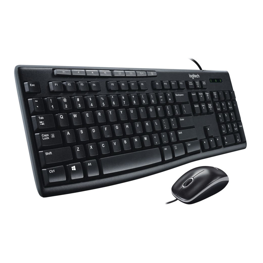 Logitech 920-002714 Keyboard Mouse MEDIA COMBO MK200 USB Retail - Black