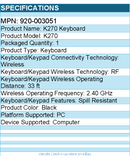 Logitech 920-003051 K270 Wireless Keyboard for Windows, 2.4 GHz Wireless