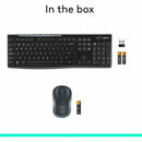 Logitech 920-004536 Keyboard Mouse Wireless Combo MK270 2.4GHz Black Retail