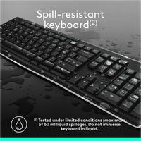 Logitech 920-004536 Keyboard Mouse Wireless Combo MK270 2.4GHz Black Retail