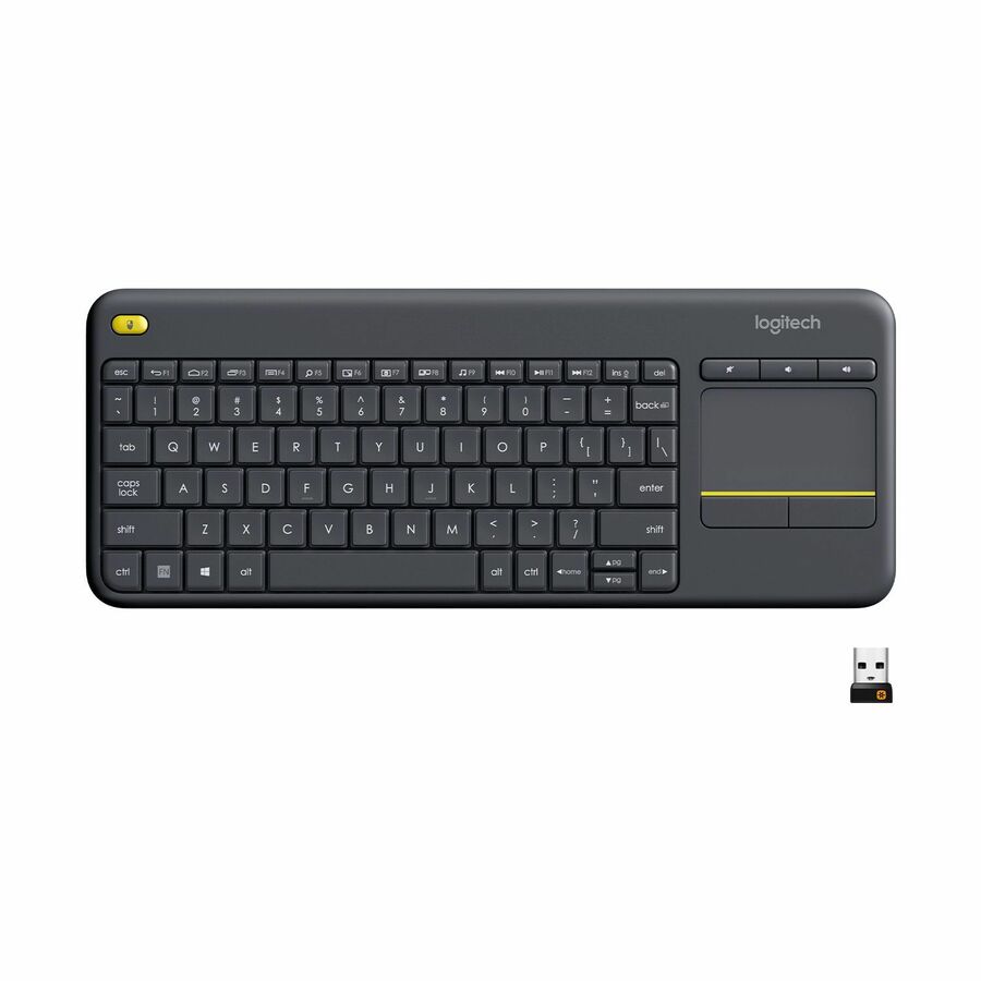 Logitech 920-007119 K400 Plus Touchpad Wireless Keyboard - USB - Black