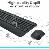 Logitech 920-008671 MK540 Advanced Wireless Keyboard and Mouse Combo