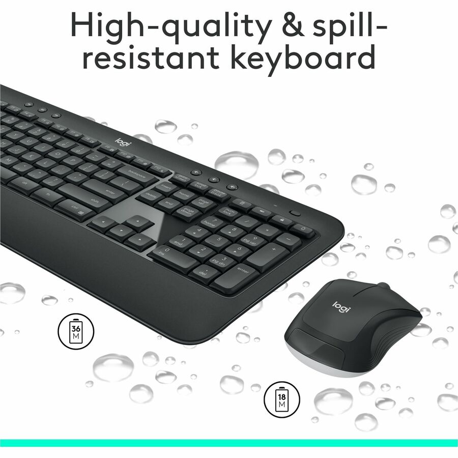Logitech 920-008671 MK540 Advanced Wireless Keyboard and Mouse Combo