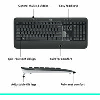 Logitech 920-008671 MK540 Advanced Wireless Keyboard and Mouse Combo