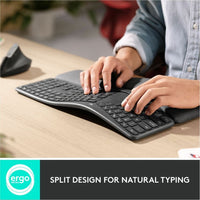 Logitech 920-009166 ERGO K860 Split Ergonomic Keyboard, Wireless - Graphite