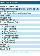 Logitech 920-009320 Rugged Combo 3 iPad Keyboard Case with Smart Connector