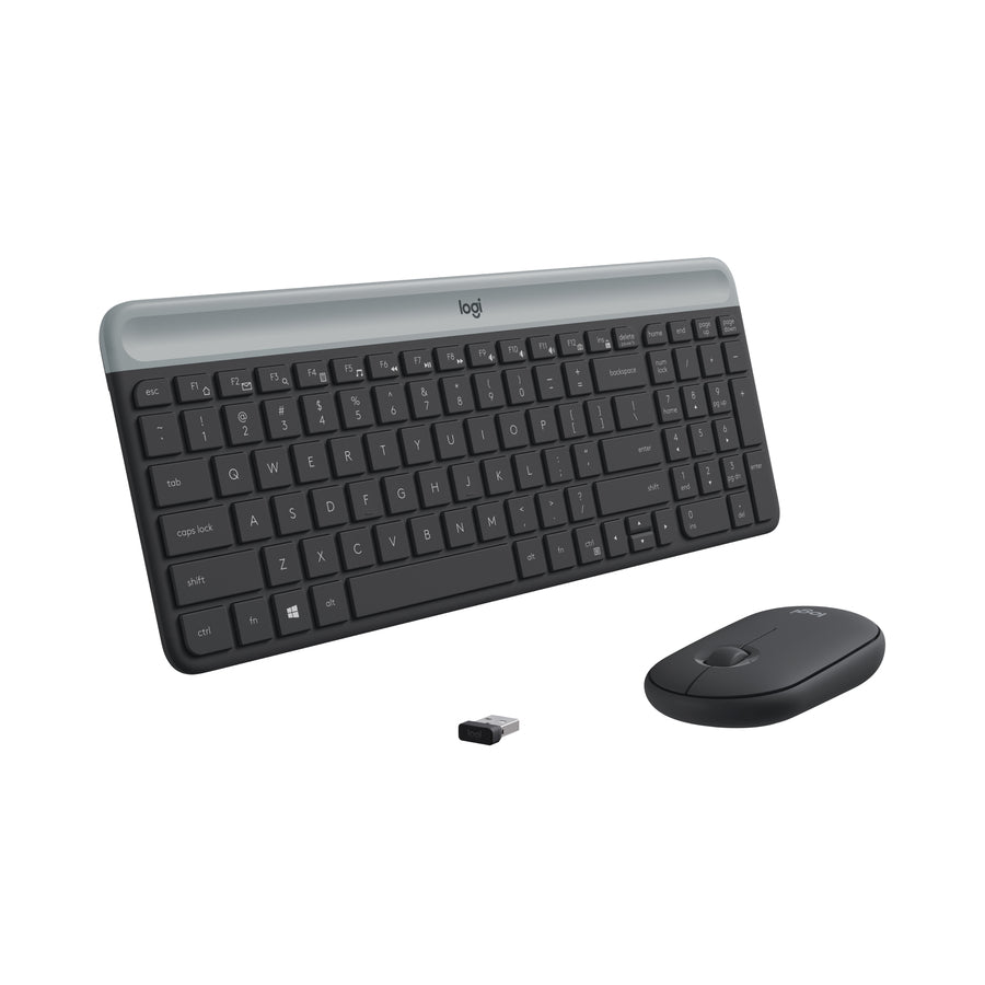 Logitech 920-009437 MK470 Slim Wireless Keyboard and Mouse Combo - Graphite