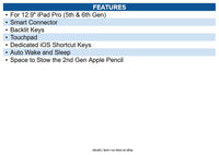 Logitech 920-010097 Combo Touch Backlit Keyboard Case for Apple 12.9" iPad Pro