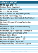 Logitech 920-010475 MX Keys Mini Minimalist Wireless Illuminated Keyboard