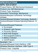 Logitech 920-010547 MX Mechanical Wireless Illuminated Performance Keyboard