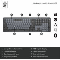 Logitech 920-010547 MX Mechanical Wireless Illuminated Performance Keyboard