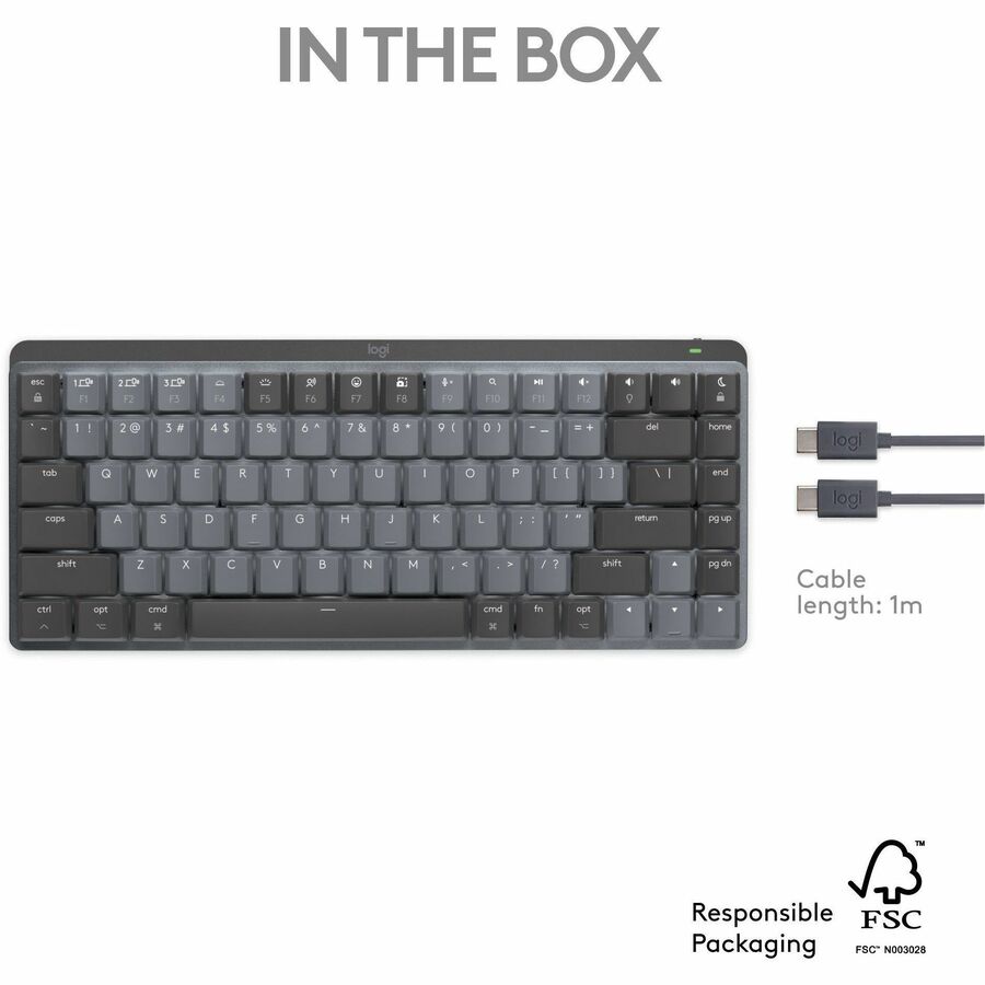 Logitech 920-010831 MX Mechanical Mini for Mac Wireless Illuminated Keyboard