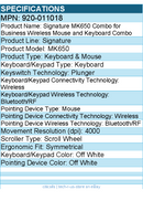 Logitech 920-011018 Signature Combo for Business Wireless Mouse and Keyboard