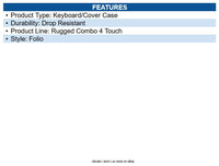 Logitech 920-011130 Rugged Combo 4 Touch Rugged Keyboard/Cover Case (Folio)