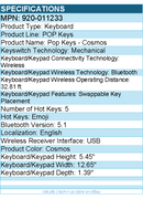 Logitech 920-011233 POP Keys Mechanical Wireless Keyboard - Cosmos
