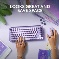 Logitech 920-011233 POP Keys Mechanical Wireless Keyboard - Cosmos