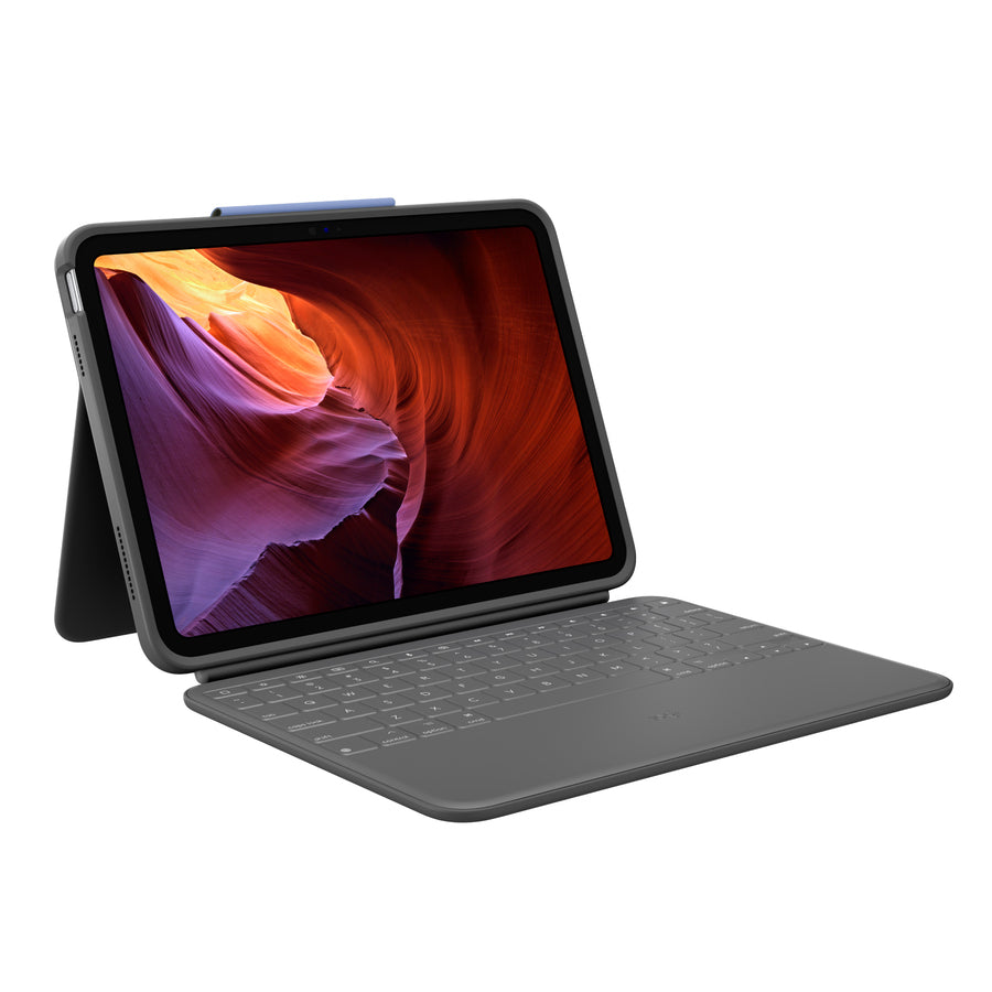 Logitech 920-011295 Rugged Folio Rugged Keyboard/Cover Case - Graphite