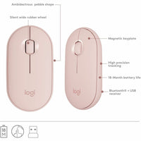 Logitech 920-011311 Slim Wireless Keyboard and Mouse Combo MK470 (Rose)