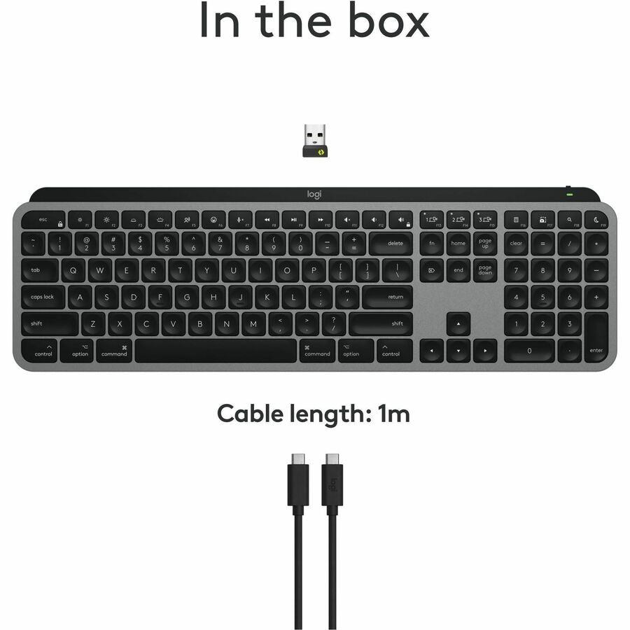 Logitech 920-011621 MX Keys S for Mac, Wireless Keyboard - Space Gray