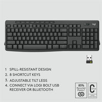 Logitech 920-011887 MK370 Wirless Keyboard and Mouse Combo - Graphite