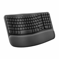 Logitech 920011898 Wave Keys Wireless Ergonomic Keyboard - Graphite
