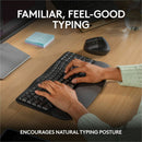 Logitech 920011898 Wave Keys Wireless Ergonomic Keyboard - Graphite