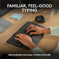 Logitech 920011898 Wave Keys Wireless Ergonomic Keyboard - Graphite