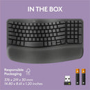 Logitech 920011898 Wave Keys Wireless Ergonomic Keyboard - Graphite