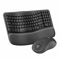 Logitech 920012059 Wave Keys MK670 Combo, Wireless Ergonomic Keyboard & Mouse