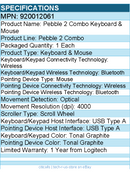 Logitech 920012061 Pebble 2 Combo, Wireless Keyboard and Mouse