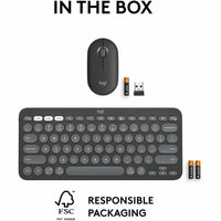Logitech 920012061 Pebble 2 Combo, Wireless Keyboard and Mouse