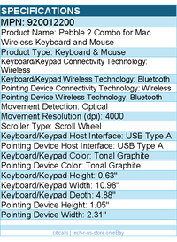 Logitech 920012200 Pebble 2 Combo for Mac, Wireless Keyboard and Mouse