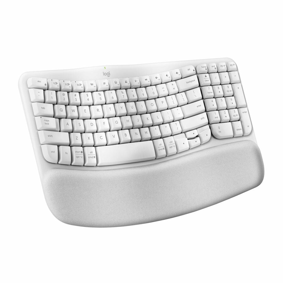 Logitech 920012275 Wave Keys Wireless Ergonomic Keyboard w Cushioned Palm Rest