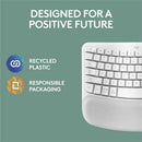 Logitech 920012275 Wave Keys Wireless Ergonomic Keyboard w Cushioned Palm Rest