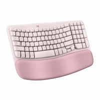 Logitech 920-012276 Wave Keys Wireless Ergonomic Keyboard w/ Cushioned Palm Rest