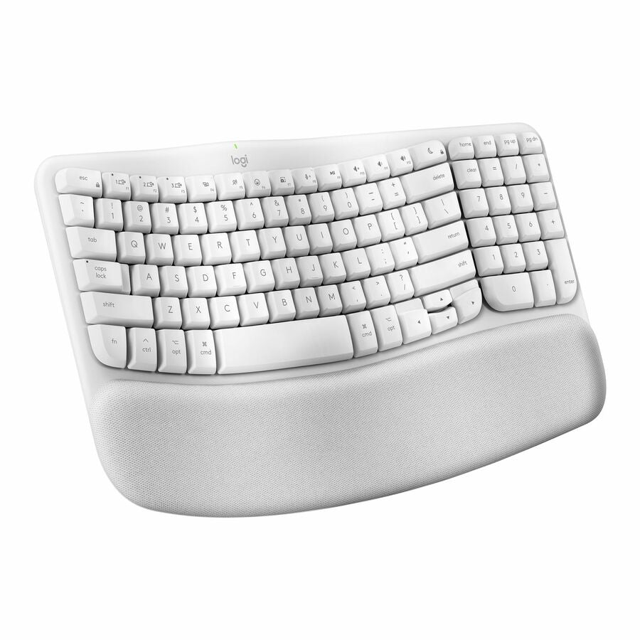 Logitech 920012402 Wave Keys for Mac, Wireless Ergonomic Keyboard - Off-white