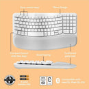 Logitech 920012402 Wave Keys for Mac, Wireless Ergonomic Keyboard - Off-white